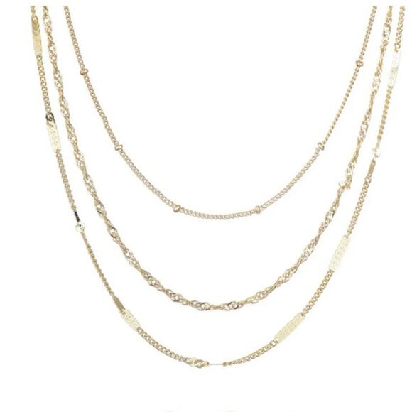 Adornia Jewelry - 3-Chain Necklace Set